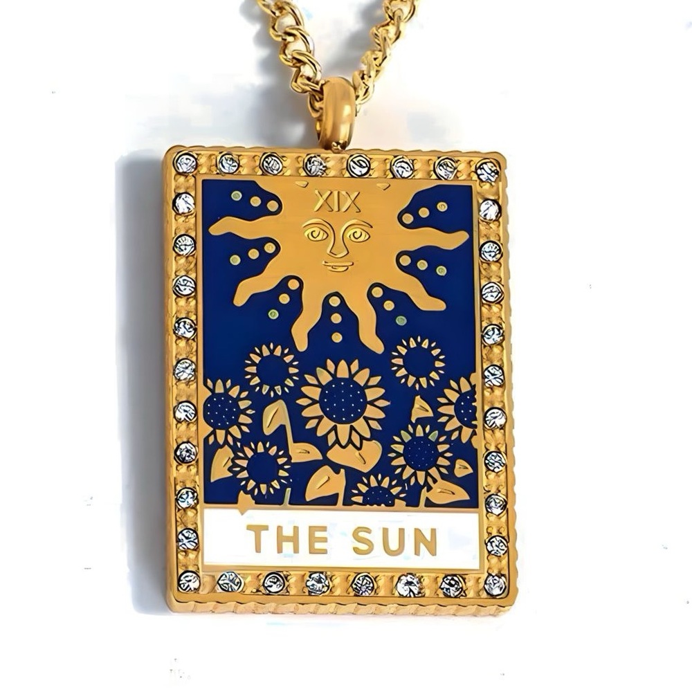 The Sun Tarot Card Necklace and Pendant | Spiritual Divination Jewelry